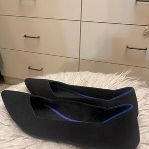 Rothys The Point Flat Ballet Lightweight Comfort Travel Packable Black Sz 7